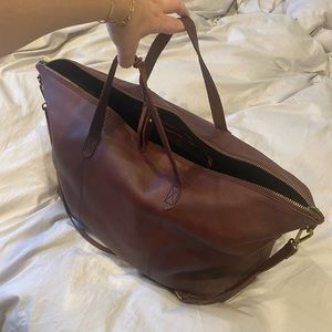 Madewell Leather Weekender Bag